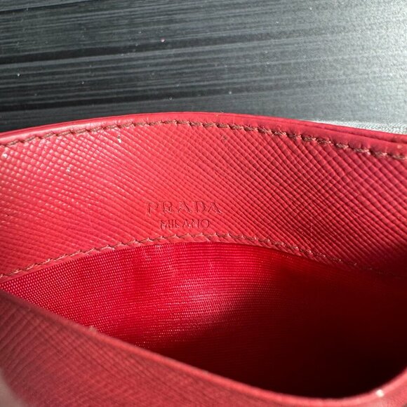 Prada Saffiano Leather Pink Card Holder (Like New) - Picture 4 of 4